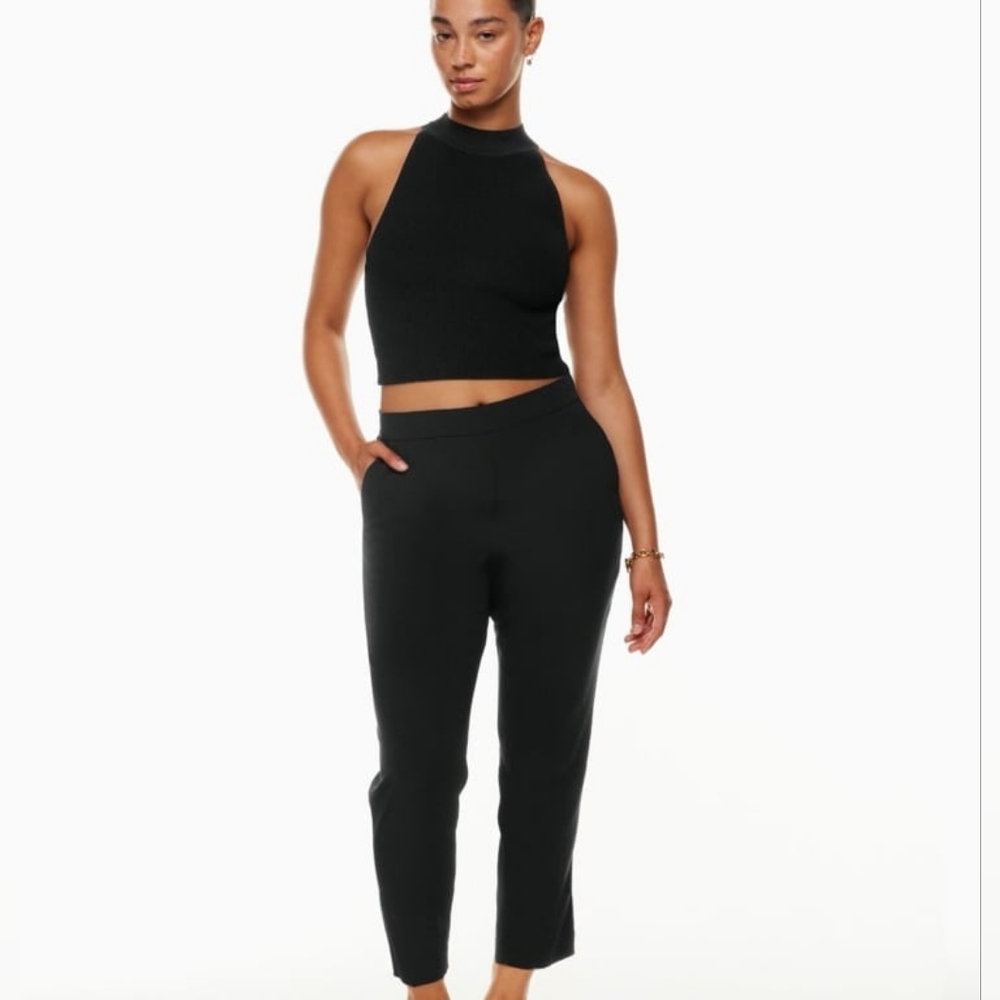 Aritzia Babaton Atelier Conan Black Cropped Women's Pants